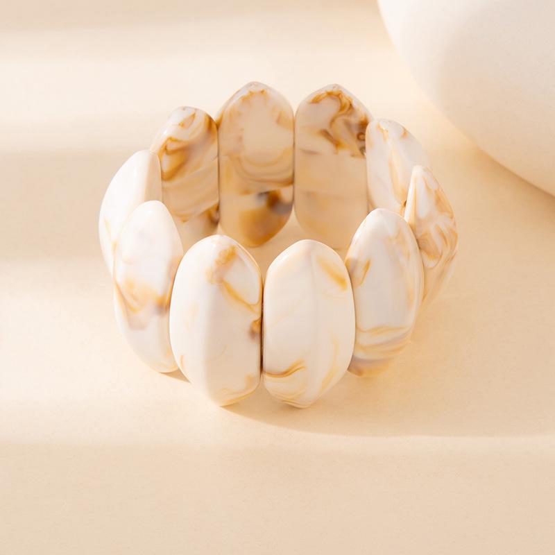 Personalizovaný Spojovaný Elastický Korálkový Náramek Niche Barva Rozmazaný Akrylový Náramek Větrný Náramek