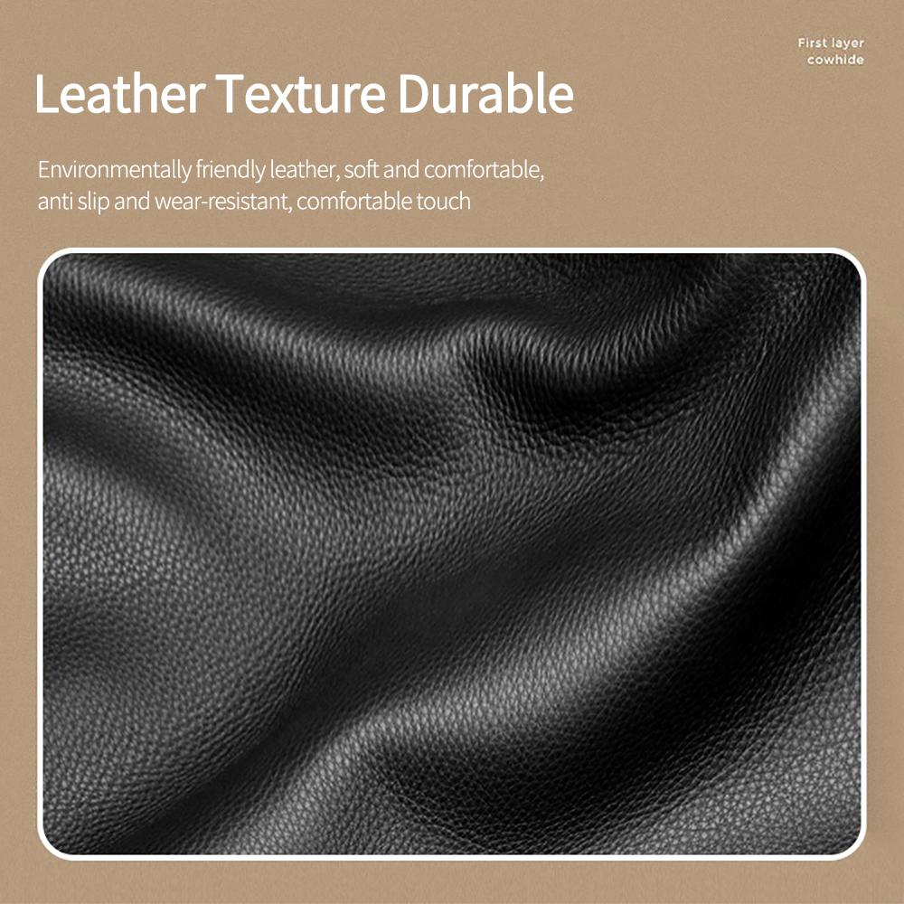 Universal Perforated Breathable Cowhide Gear Shift Cover for Automotive Products Carbon Fiber Patterned Leather Gear Shift Cover