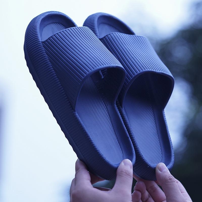 Men's new thick-soled slippers women's summer indoor pink bathroom couple cool slippers men's height increase