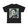 Unisex Adult T Shirt Retro Style Nikola Tesla Inventor Science Lover Cotton Tee