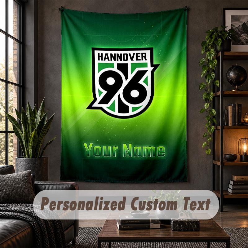 Personalized Wall Tapestry,Hannover 96 Custom Text, Soft Fabric Wall Art For Indoor Decoration