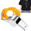 Metal Whistle with Rope Professional Soccer Referee Extra Loud Whistle for Football Basketball Sports Training Outdoor Survival