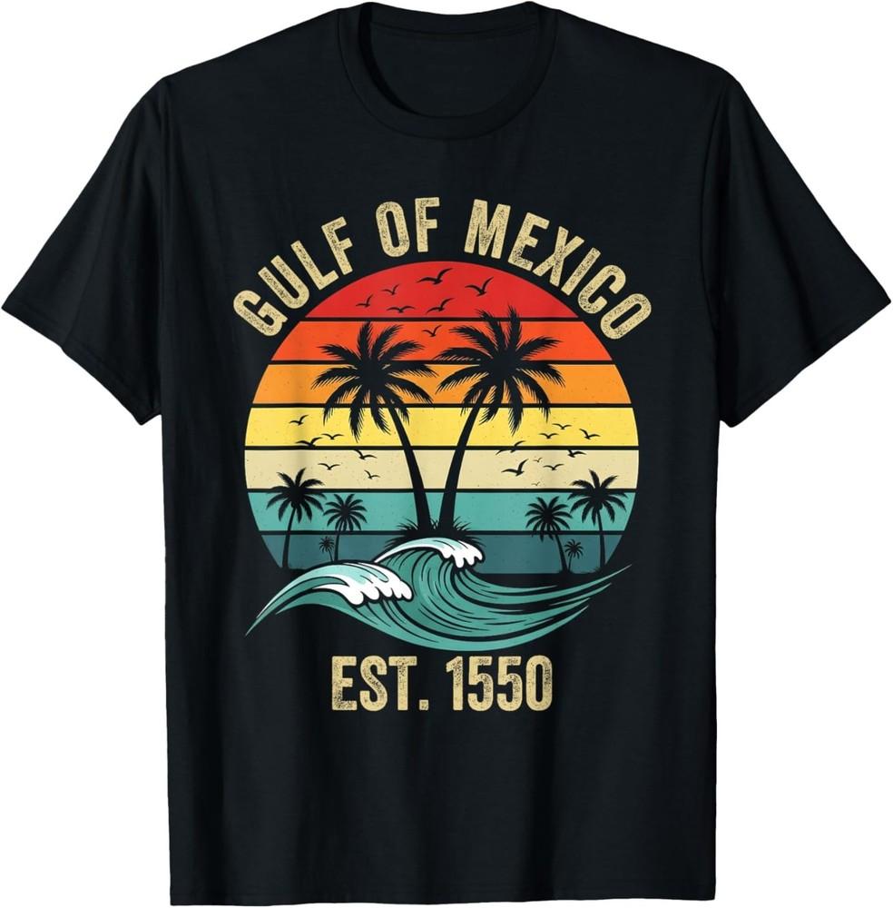 Gulf of Mexico Estd 1550 Retro Vintage Beach for Mens Womens T-Shirt Unisex T-Shirt M