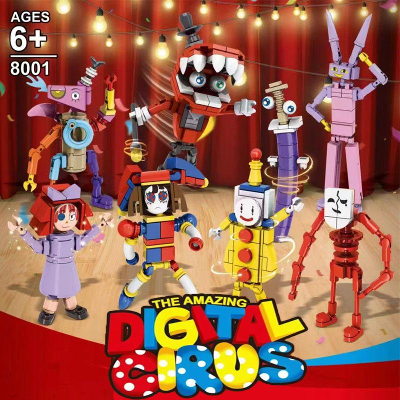 8-Piece Set Of Magical Digital Circus Moc Clown Dolls For Boys To Assemble Puzzle Building Blocks As A Gift