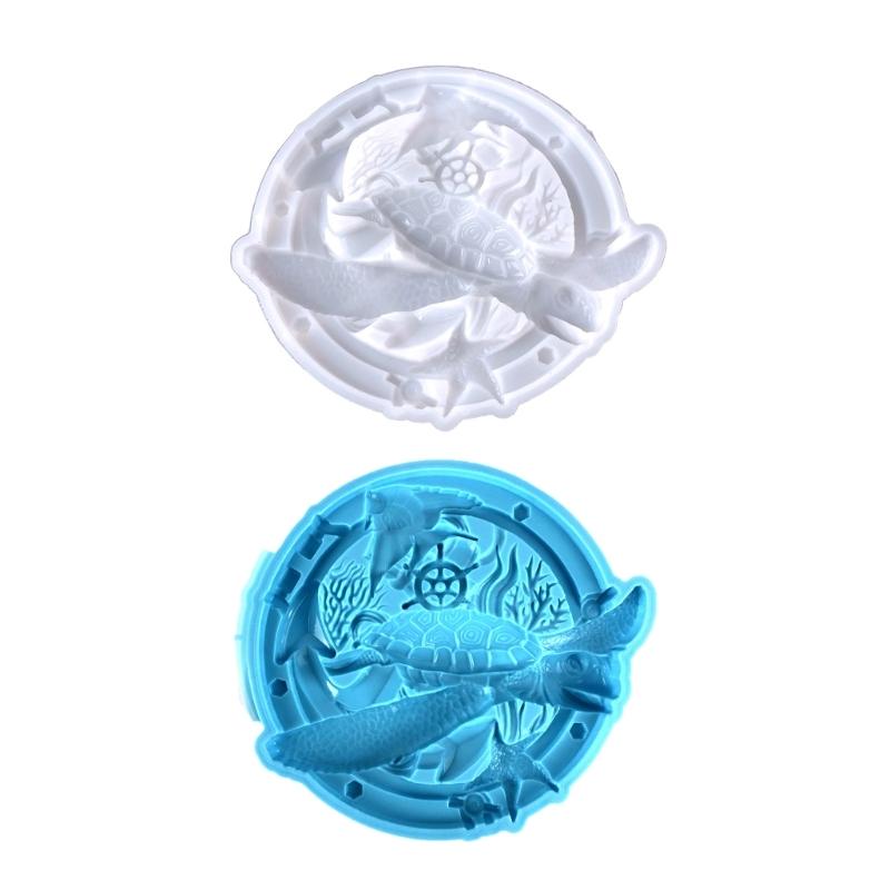 Semi-stereoscopic Marine Turtle Wall Ornaments Drop Glue Mold Diy Wall Pendant Desktop Decoration Epoxy Silicone Mold