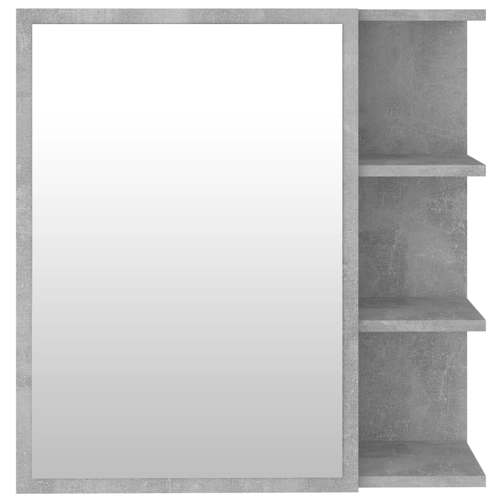 Bathroom Mirror Cabinet Concrete Grey 62.5 X 20.5 X 64 Cm Particleboard