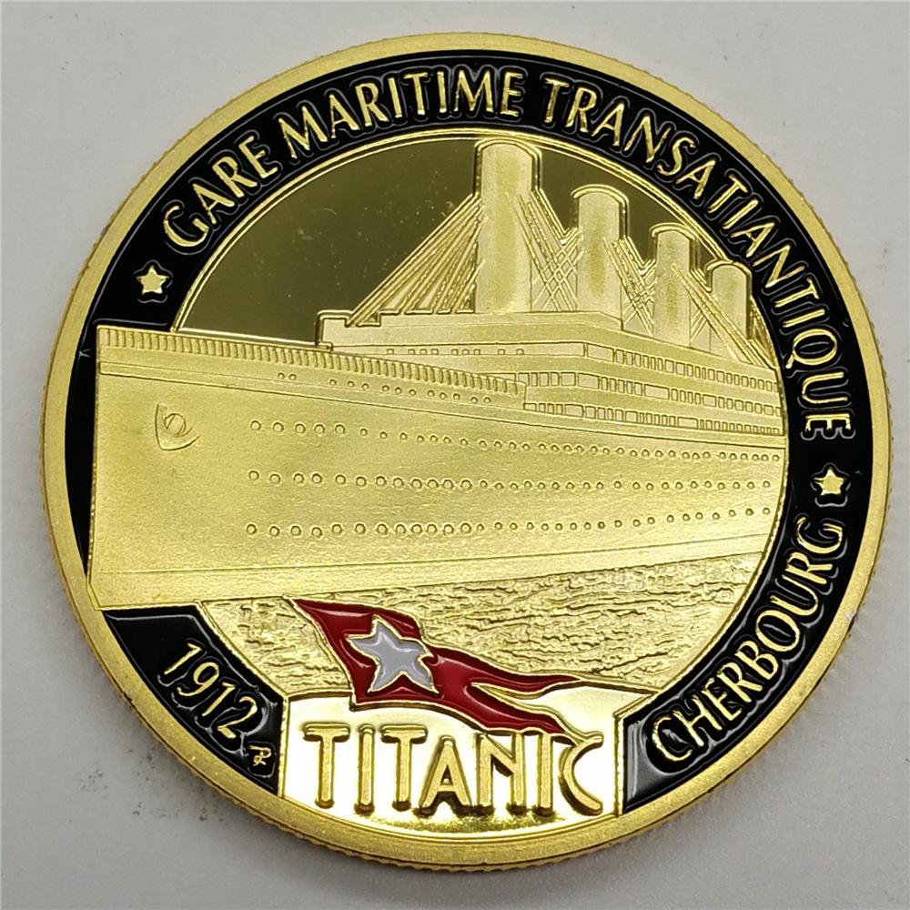 British Titanic, Love Medal, Titanic, Ocean Gold Coin, Wishing Coin, Collection