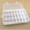 Storage Box Large Capacity Transparent PP Home 24 Grids Dividers Box for Crafts