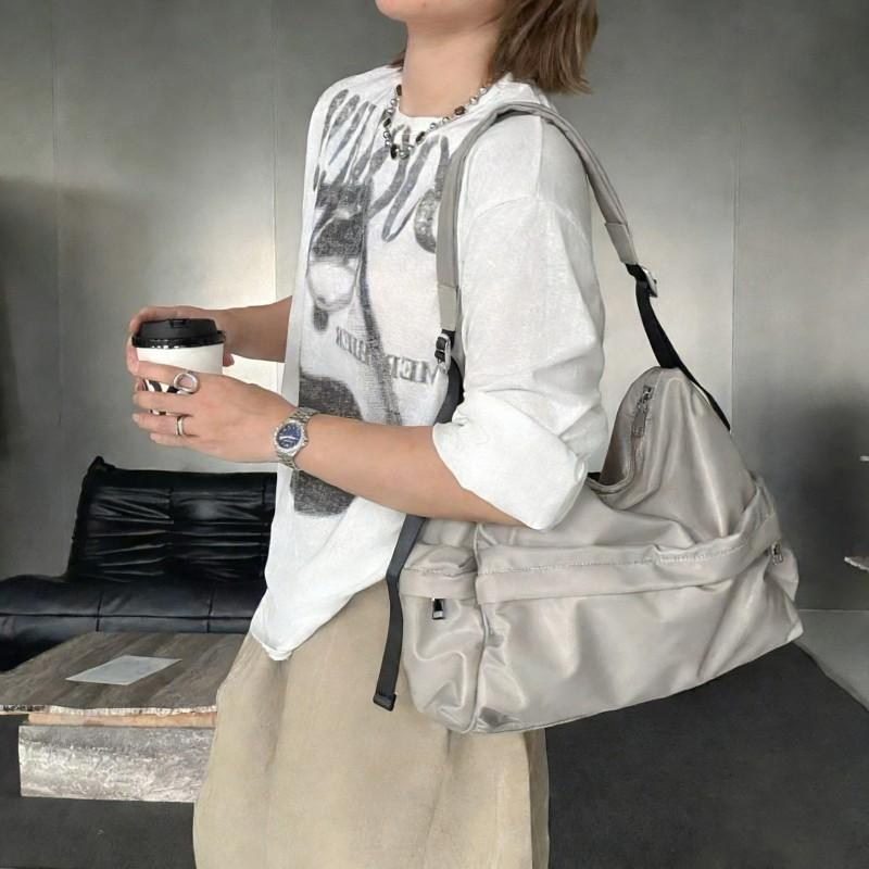 Lightweight Nylon Tote Bag Daily Use Unisex Shoulder Crossbody Large Capacity Urban Minimalist Style