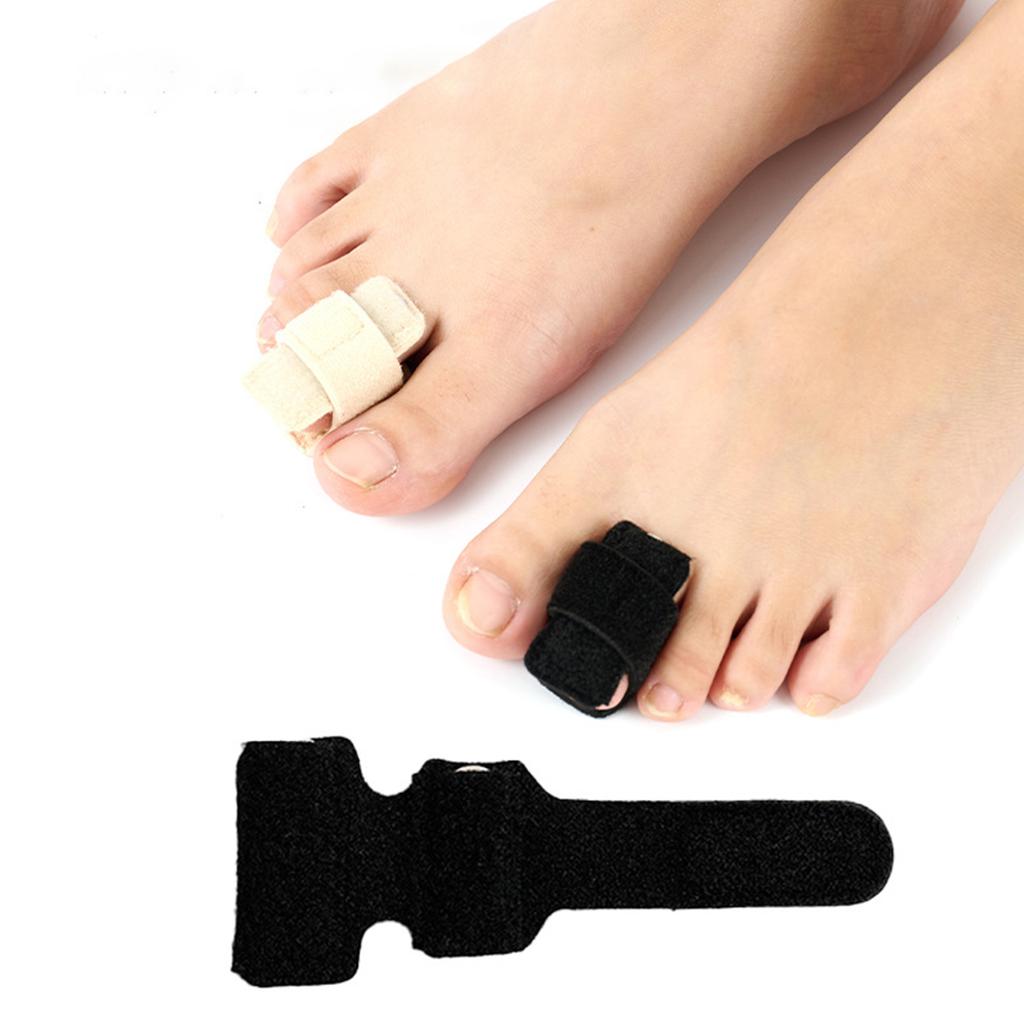 Adjustable Hammer Toe Splint with Aluminum Support Plate for Toe Alignment and Protection Soft Fabric Wrap for Foot Comfort and Correction