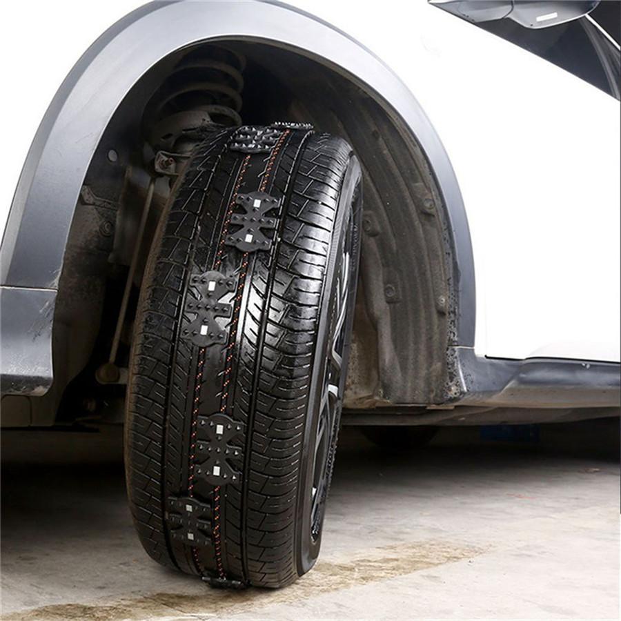 4pcs Thick Tendon Emergency Belt Thickening Tire Chains Snow Anti-skid For Car