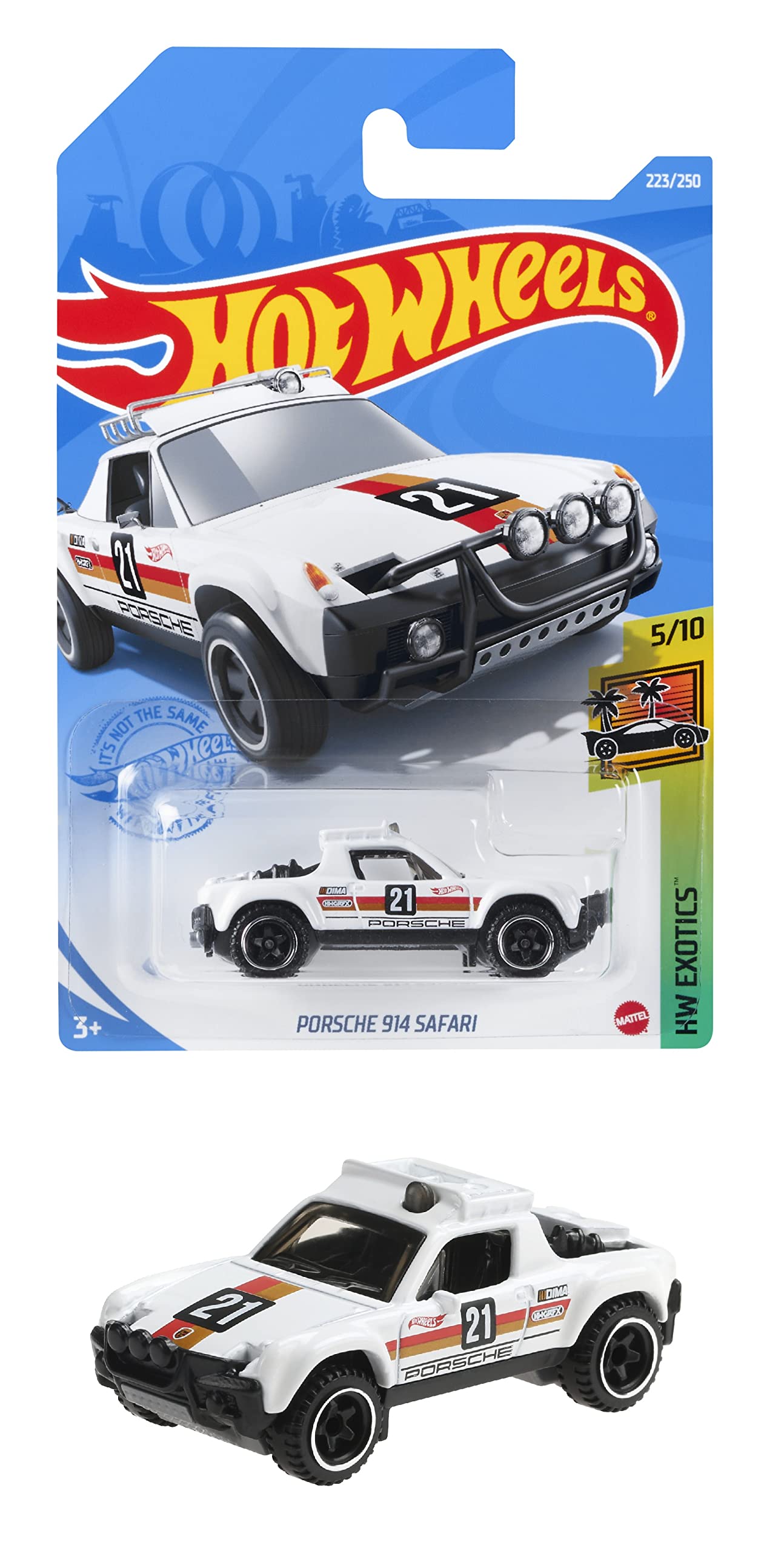 

Hot Wheels Базовая машина Porsche 914 Safari HCM59 белый