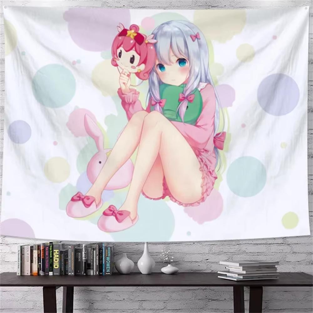 A Shou Anime Tapestry  Cute Wall Hanging Decor for Dorm  Home Kawaii Room Decoration