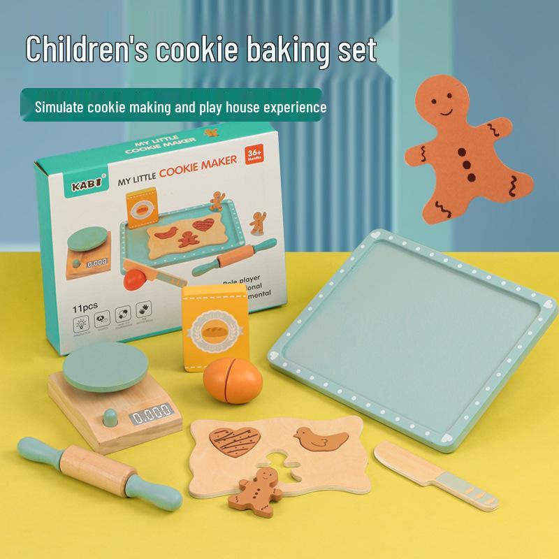 Kids' Wooden Tea & Dessert Role Play Set for Early Education