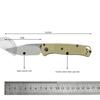 Pocket Knifes BM 533 Mini Bugout Folding Knife Nylon Fiber Handle Kitchen Knives Utility Meat Cleaver Fruit Sharp Knife EDC Tool