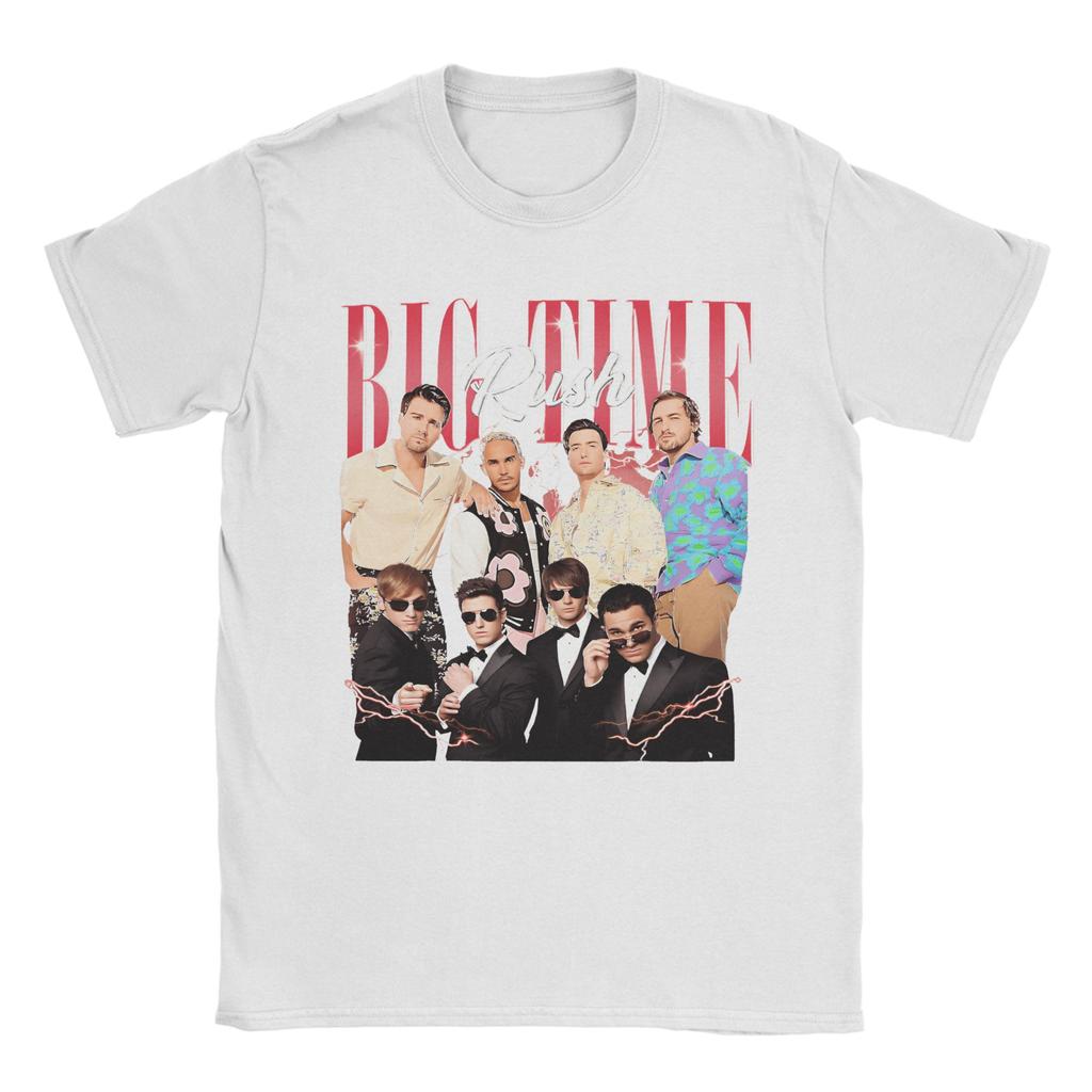 Big Time Rush Band T-Shirt Sommer 100 Baumwoll-T-Shirts für Männer Mode Bedrucktes T-Shirt Kurzärmelig Y2K Lustige T-Shirts