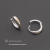Men's Pure Silver Minimalist Gilt Earrings - Handsome, Light Luxury K Gold Electroplated Silver Ear Studs