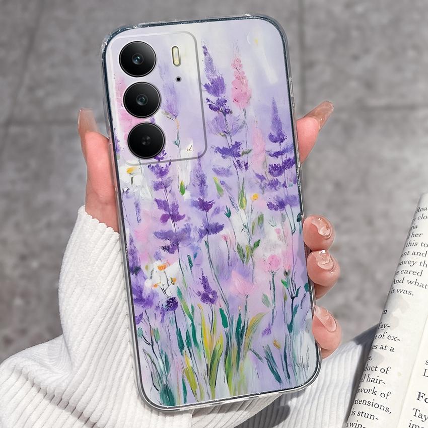 For Oppo Realme C75 C75x C71 C67 C63 C55 C35 C33 C21Y C20 C15 Clear Phone Covers Adorable Cat Patterns Screen Protector Dustproof Case For Oppo Casing