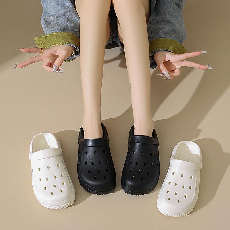 Slippers new summer outer wear thick-soled soft-soled heightening Mori flat-bottomed slippers
