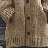 Kapuzenpullover, einfarbig, Taschen, warm, einreihig, mittellang, Strickjacke, Streetwear