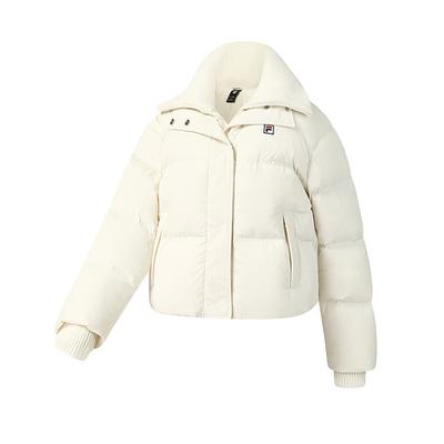 Tênis Esportivo Casual Simples Quente Confortável Ajuste Solto Jaqueta Curta de Penas Feminina Jaqueta A11W543906F-WT