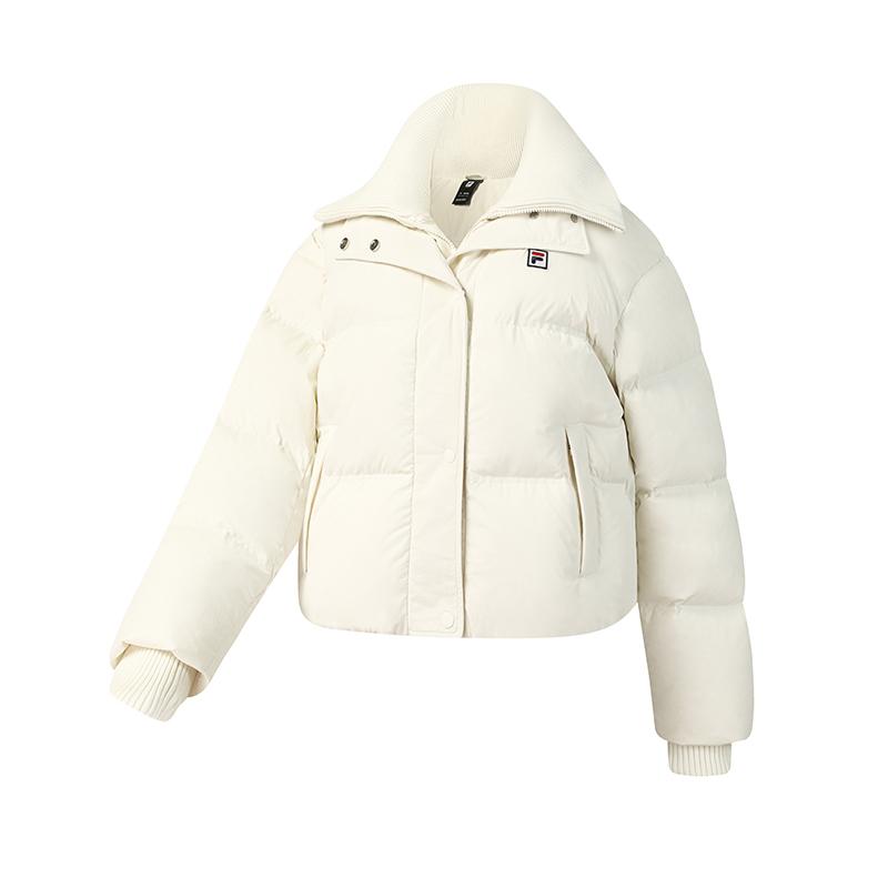 FILA Tennis Simple Casual Sports Warm Comfortable Loose Fit Short Down Jacket Women Jacket A11W543906F-WT