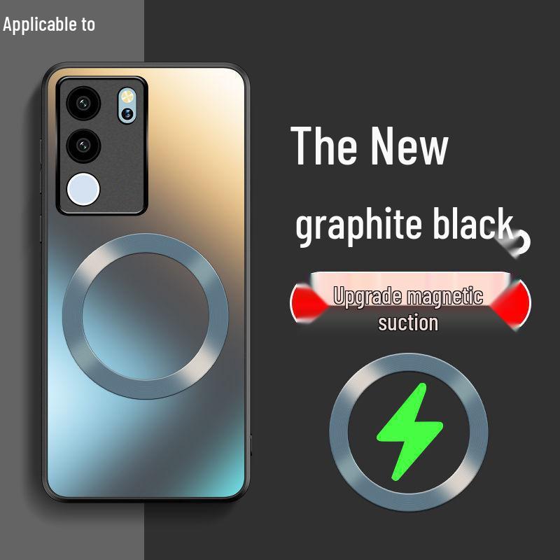 Vivo S17 Pro Magnetic Frosted Protective Phone Case - Advanced Full Coverage Anti-Fall Hard Shell 5G.