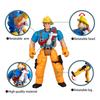 4 Zoll Feuerwehrleute Feuerwehrmann Actionfiguren Arbeiter Männer Soldat Spielset Modell Spielzeug Figur Werkzeug für Kinder Jungen Kind Weihnachtsgeschenk