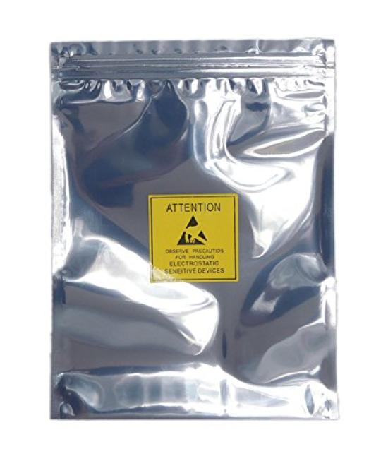 

Антистатические пакеты KAUMO для защиты от электростатического разряда, подходят для 150 x 200 мм, с молнией, для 3,5-дюймовых HDD, (5-Pack) ET-1520-5