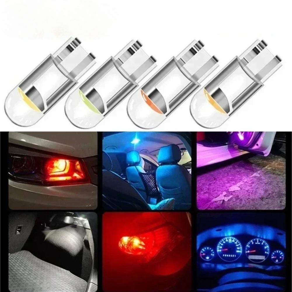 20X New LED Canbus T10 Car Lights COB Glass Interior Parts Bulbs 6000K White Auto License Plate Lamp Dome Read Light 12V