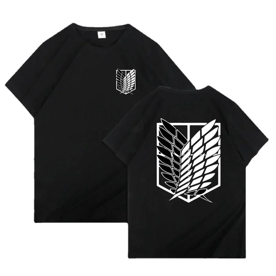 Japanese Anime T-shirt Attack On Titan T Shirt Unisex Kawaii Cartoon Titans Attack Graphic Tees Female Harajuku Summer Tops
