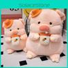 Fruit Tea Milk Hat Bow Pig Plush Toy Animal Stuffed Doll Decoration Kids Gift