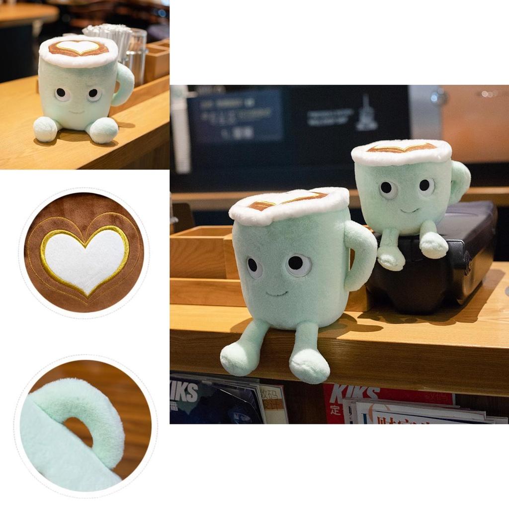 Cute And Comfy Matcha Latte Coffee Cup Plush Toy For Cozy Decor