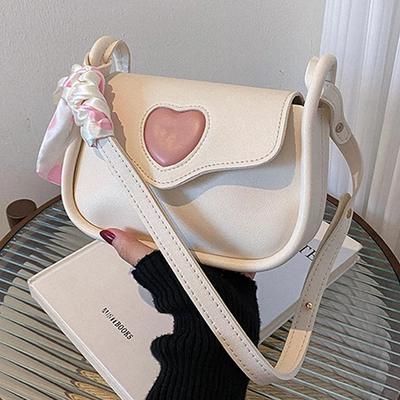 Slanting Cross Bag Female Handbag Fashion Love Retro Saddle Bag Niche Shoulder Bag