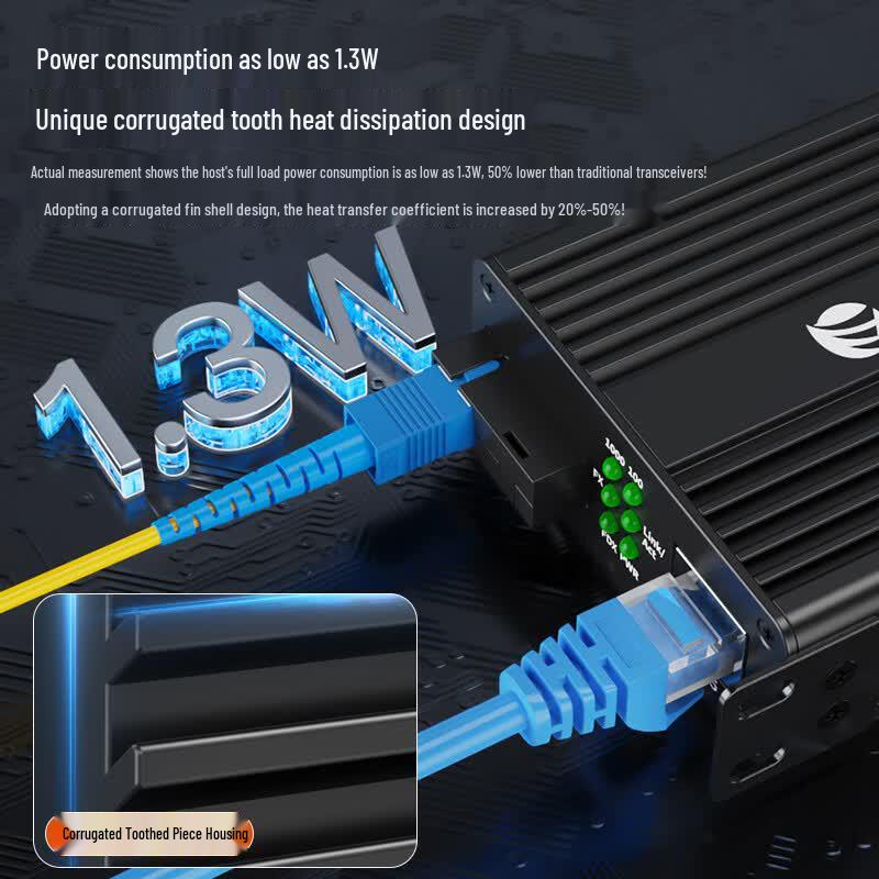 netLINK HTB-TG115AB Wall-Mounted Gigabit Fiber Optic Transceiver