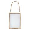Glas Gepresste Blumen Rahmen Wandbehang Doppelglas Rahmen mit Metallkette für Gepresste Getrocknete Blume Pflanze Golden