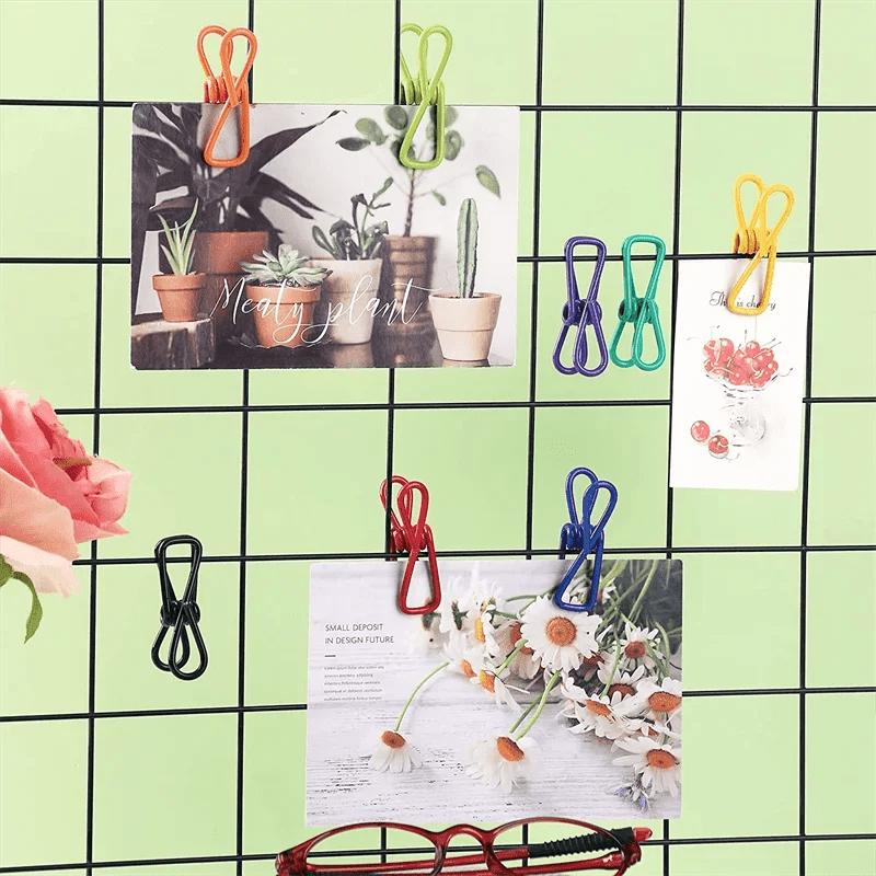 10pcs Colorful Mini Clothespins - Coated Metal Clips with High Elasticity, Multi-Purpose Reusable Bag Sealing Clips for Kitchen