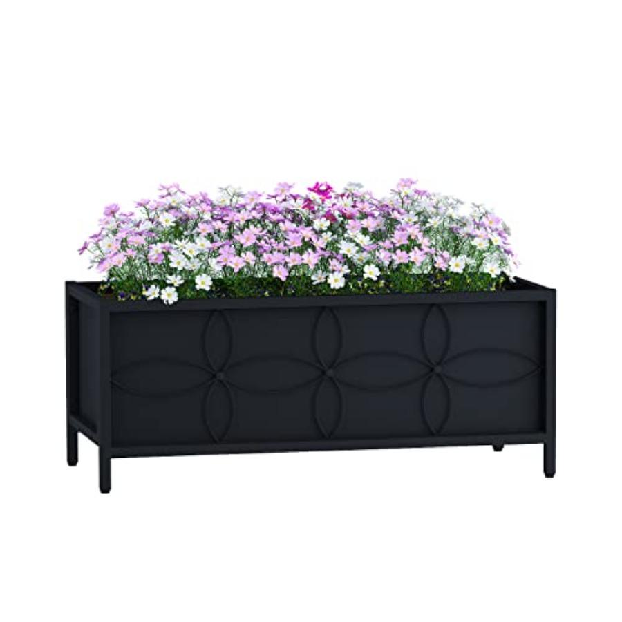 Sturdy Raised Garden Bed with Inner Fabric Liners for Vegetables Flower Planter Box in Brown for Backyard Patio Balcony Inner S