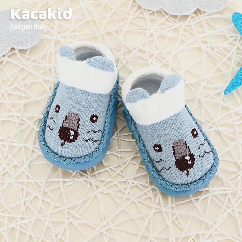 Autumn/Winter Cartoon Non-Slip Toddler Socks with Soft Leather Bottom