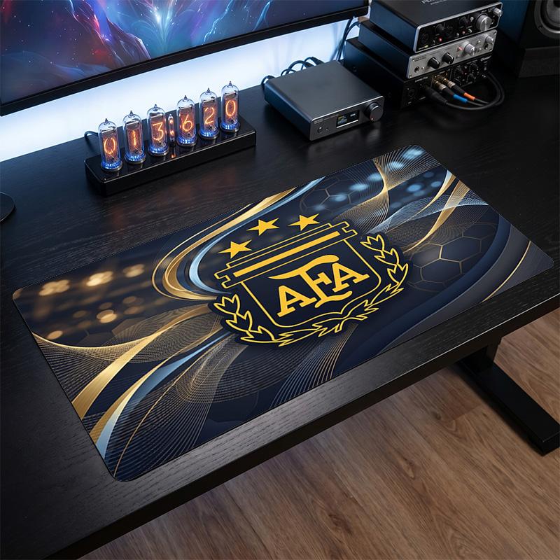 Tappetino Mouse Scudo Calcio Argentina, Tappetino da Scrivania Esteso Antiscivolo in Gomma per Gaming Ufficio Laptop Regalo per Fan