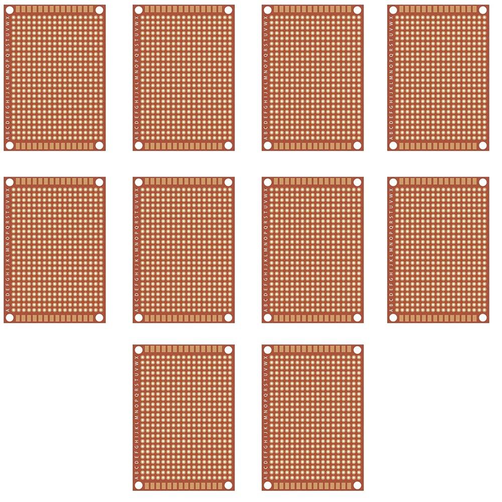10pcs Universal PCB 50mm X 70mm PCB Circuit Board Universal Breadboard Prototype Experiment Plate DIY Soldering