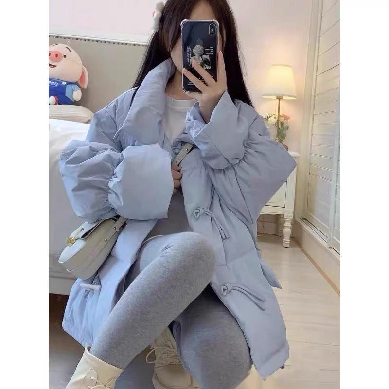Women's Petite 2025 Korean-Style Loose Down Jacket - Short Autumn/Winter Duffle Coat