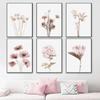Pósteres y galerías de grabados de plantas y flores, murales de arte de pared, pinturas nórdicas en lienzo, imágenes para decoración del hogar y la sala de estar