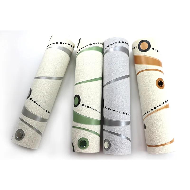 New Diamond Circle Deerskin Velvet TV Background Wallpaper 3D Embossed Wallpaper for Living Room Bedroom Home Decoration