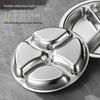 304 Stainless Steel Multi-Compartment Round Plate