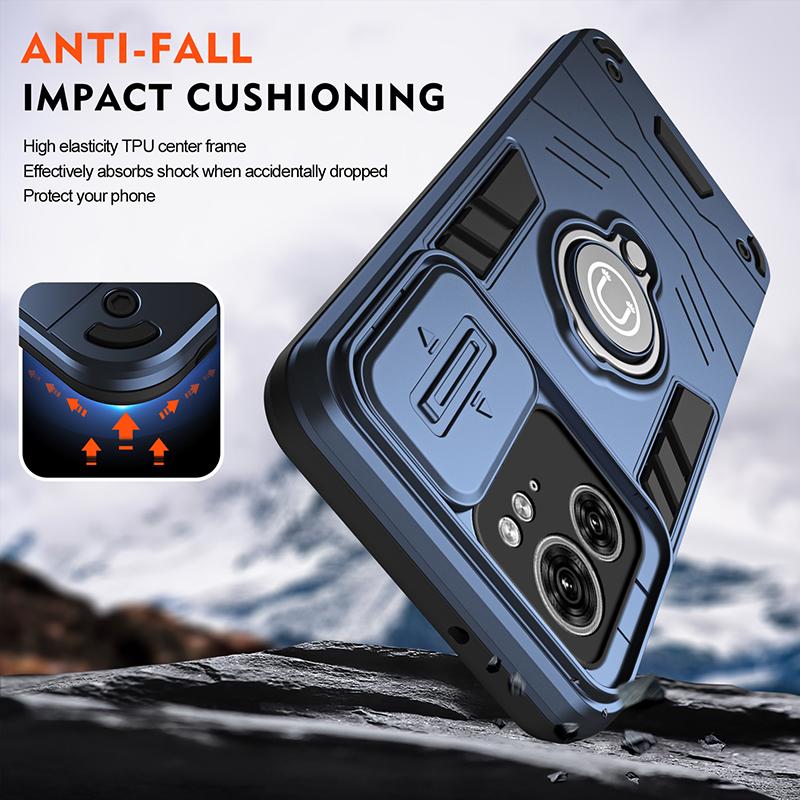 Stativ Roterende Skyve Kamera Linse Militærgrad Panserdeksel For Motorola Moto Edge 40 50 Ultra 60 Pro Magnetisk Støtsikkert Deksel