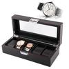 5-Slot Watch Box Carbon Fiber Display Case Durable Watch Case  Storage