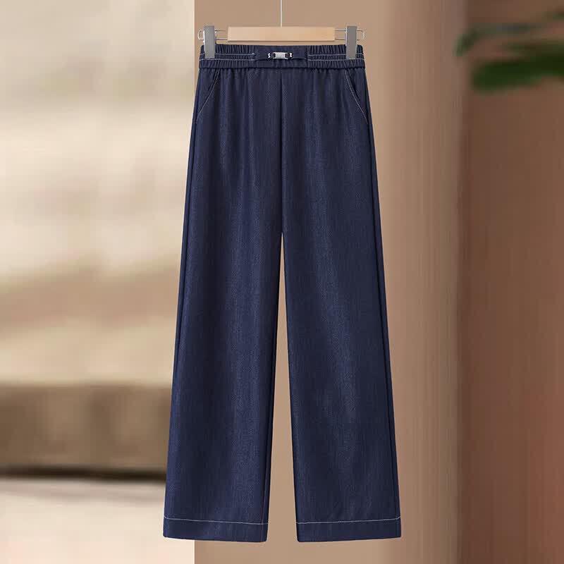 Xuexi Mid-Aged Women s Summer Straight-Leg Pants 4XL