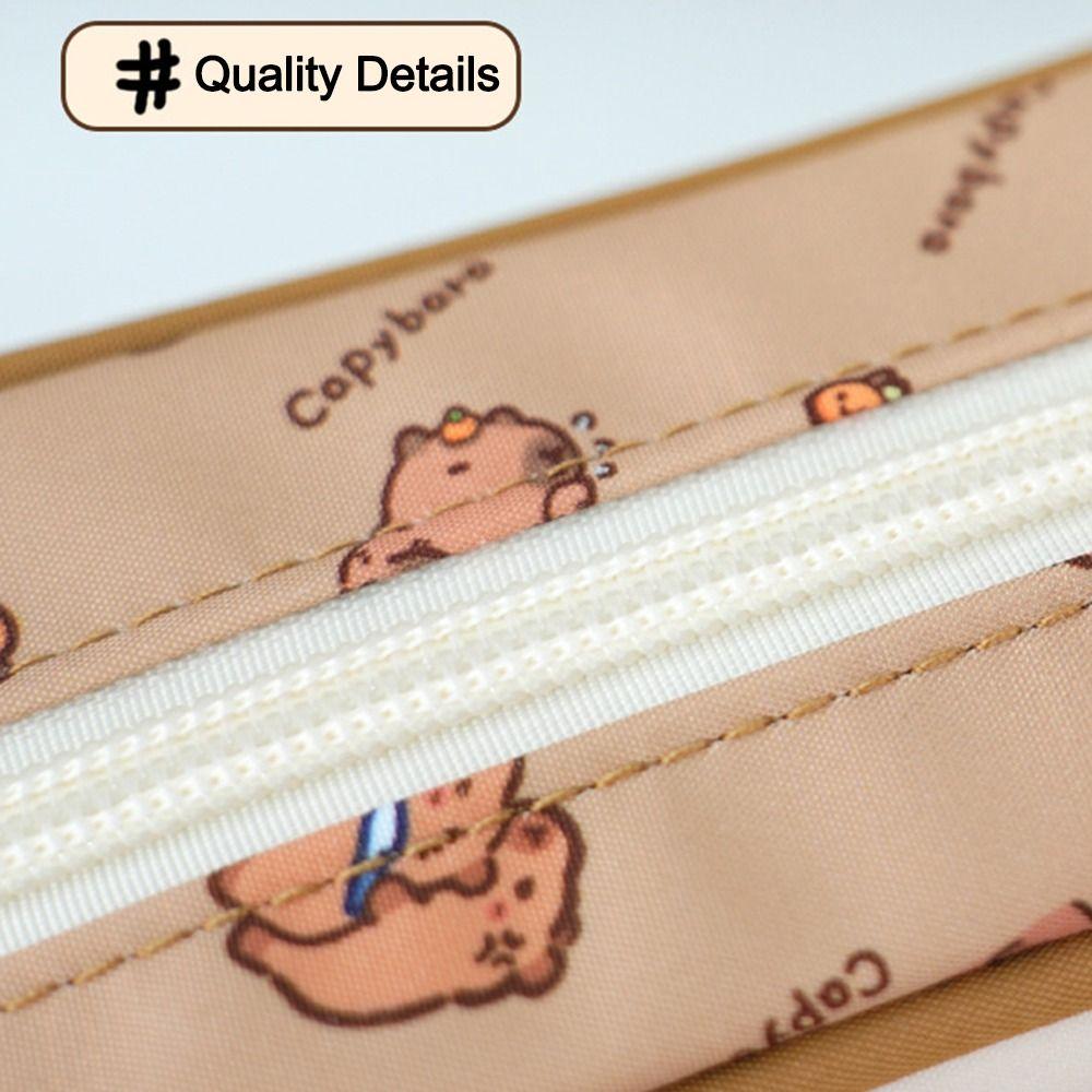 Large Capacity Pen Bags Cartoon Pencil Pouch Kawaii Capibara Pencil Case  School Supplies