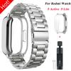 NOWY Etui+Luksusowy Metalowy Pasek Do Redmi Watch 5 Active Miękki Etui TPU Dla Xiaomi Redmi Watch 5 Lite Stal Nierdzewna Pasek do Zegarka Correa